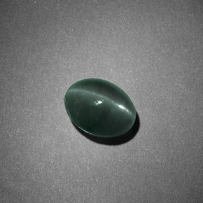 1.26カラットの天然グリーンChrysoberyl Cat's Eye（6.5×5.1 mm・オーバルカット）