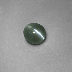 0.71カラットの天然グリーンChrysoberyl Cat's Eye（5.1×4.8 mm・オーバルカット）
