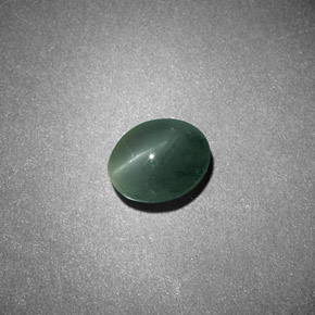 0.68カラットの天然グリーンChrysoberyl Cat's Eye（5.8×4.8 mm・オーバルカット）