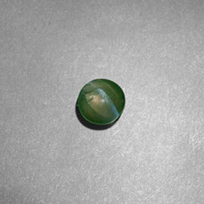 0.60カラットの天然グリーンChrysoberyl Cat's Eye（4.81 mm・ラウンドカット）