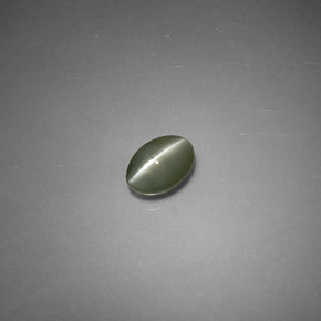 0.79カラットの天然グリーンChrysoberyl Cat's Eye（6.1×4.1 mm・オーバルカット）