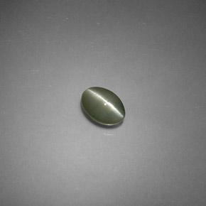 0.79カラットの天然グリーンChrysoberyl Cat's Eye（6.1×4.1 mm・オーバルカット）