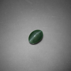 0.47カラットの天然グリーンChrysoberyl Cat's Eye（5.7×4.1 mm・オーバルカット）