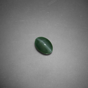 0.47カラットの天然グリーンChrysoberyl Cat's Eye（5.7×4.1 mm・オーバルカット）