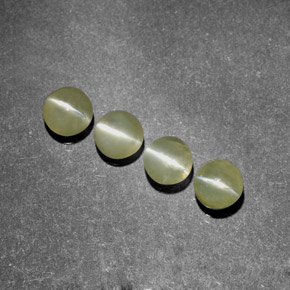 カラットの天然黄色がかった緑Chrysoberyl Cat's Eye（3.85 mm・透明）