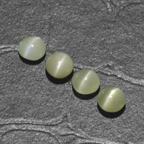 1.88カラットの天然グリーンChrysoberyl Cat's Eye（4.06 mm・ラウンドカット）