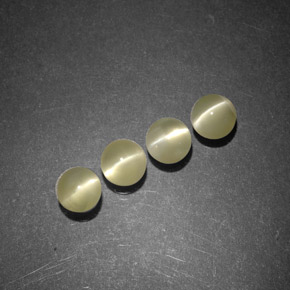カラットの天然ゴールデンChrysoberyl Cat's Eye（3.99 mm・透明）