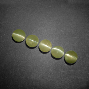 カラットの天然ゴールデングリーンChrysoberyl Cat's Eye（4.03 mm・透明）