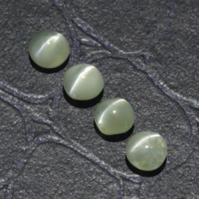 1.88カラットの天然ゴールデングリーンChrysoberyl Cat's Eye（4.10 mm・ラウンドカット）