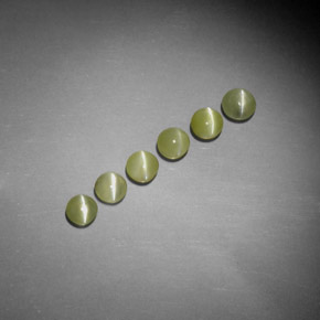 カラットの天然ゴールデンChrysoberyl Cat's Eye（4.04 mm・透明）