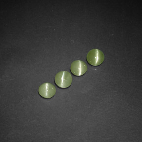 カラットの天然黄色がかった緑Chrysoberyl Cat's Eye（3.82 mm・透明）