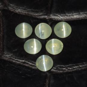 2.00カラットの天然黄色がかった緑Chrysoberyl Cat's Eye（3.94 mm・ラウンドカット）