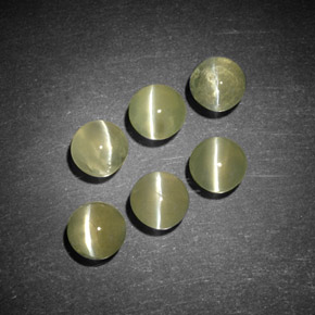 カラットの天然ゴールデンChrysoberyl Cat's Eye（4.14 mm・透明）