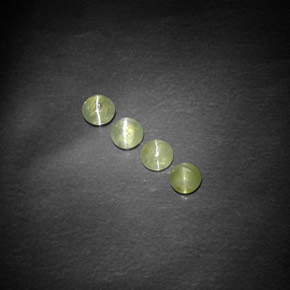 カラットの天然黄色がかった緑Chrysoberyl Cat's Eye（3.85 mm・透明）