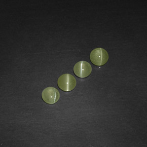 カラットの天然黄色がかった緑Chrysoberyl Cat's Eye（3.92 mm・透明）