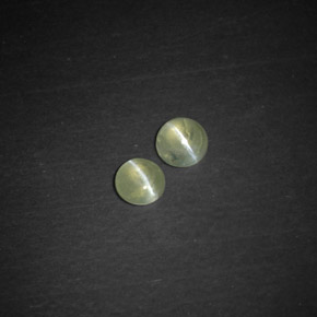 カラットの天然黄色がかった緑Chrysoberyl Cat's Eye（3.52 mm・透明）