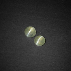 カラットの天然黄色がかった緑Chrysoberyl Cat's Eye（3.52 mm・透明）