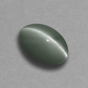 0.73カラットの天然グリーンChrysoberyl Cat's Eye（5.9×4 mm・オーバルカット）