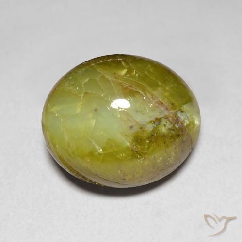 7.76ct 天然 レモンイエロー リソベリルキャッツアイ, 楕円形, 半透明