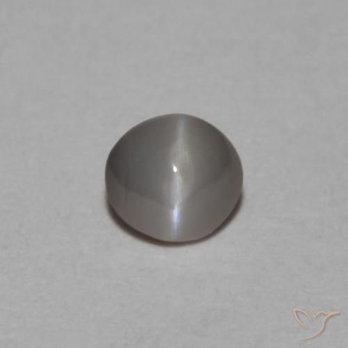 0.20ct 天然 非常に薄い灰色 リソベリルキャッツアイ, 楕円形