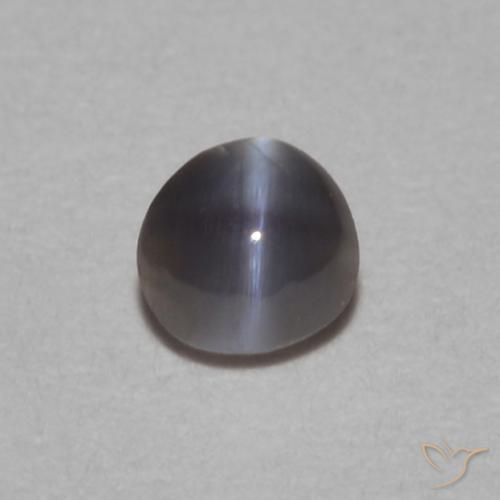0.11ct 天然 ブラック リソベリルキャッツアイ, 楕円形, オペーク