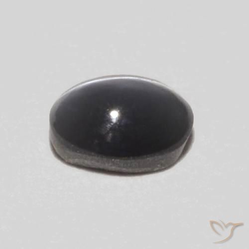 0.30カラットの天然ミディアムグレーリソベリルキャッツアイ、楕円形、オペーク