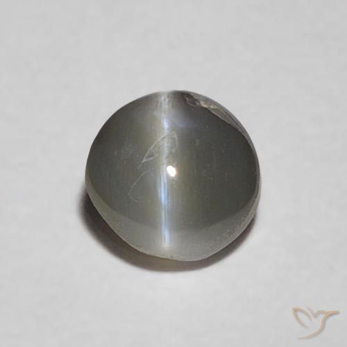 0.37ct 天然 Medium Dark-Gray リソベリルキャッツアイ, 楕円形, オペーク