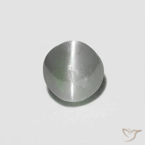0.16ct 天然 Medium Dark-Grey リソベリルキャッツアイ, ラウンド, オペーク