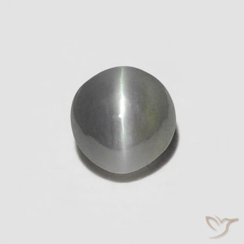 0.21ct 天然 銀 リソベリルキャッツアイ, 楕円形, オペーク
