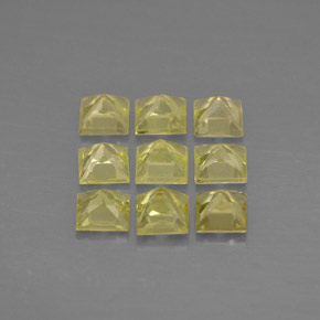 カラットの天然レモンクリソベリル（3.4×3.4 mm・四角）