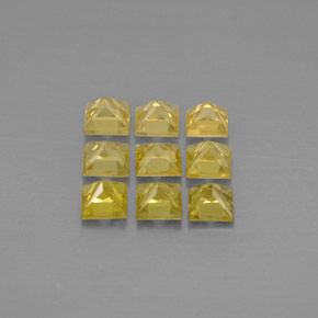 カラットの天然レモンクリソベリル（3×3 mm・四角）
