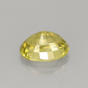 2.49カラットの天然緑がかったゴールドクリソベリル（9.2×7 mm・オーバルカット）