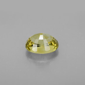 1.94カラットの天然緑がかったゴールドクリソベリル（8.1×6.5 mm・オーバルカット）