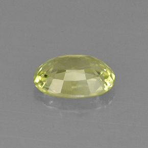1.03カラットの天然イエローグリーンクリソベリル（7.3×5.3 mm・オーバルカット）