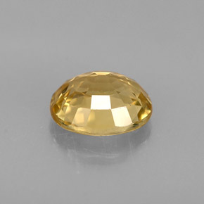 0.98カラットの天然ゴールデンクリソベリル（6.5×5.4 mm・オーバルカット）
