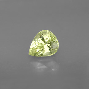 1.46カラットの天然ゴールデングリーンクリソベリル（7.4×6 mm・洋梨の形）