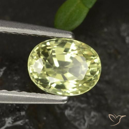 1.16ct 天然 イエローグリーン クリソベリル, 楕円形, VS-SI, Photo A