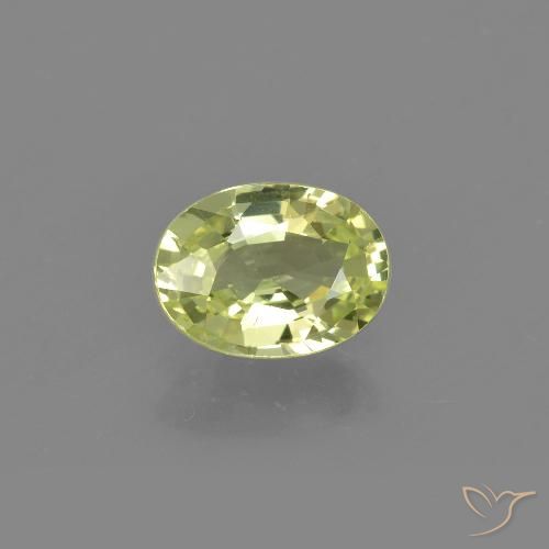 1.15ct 天然 イエローグリーン クリソベリル, 楕円形, VVS-VS