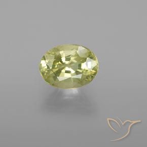 1.31ct 天然 緑ががかったイエロー クリソベリル, 楕円形, VVS-VS