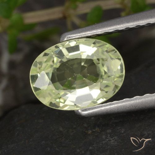 1.17ct 天然 ライトグリーン クリソベリル, 楕円形, VVS-VS