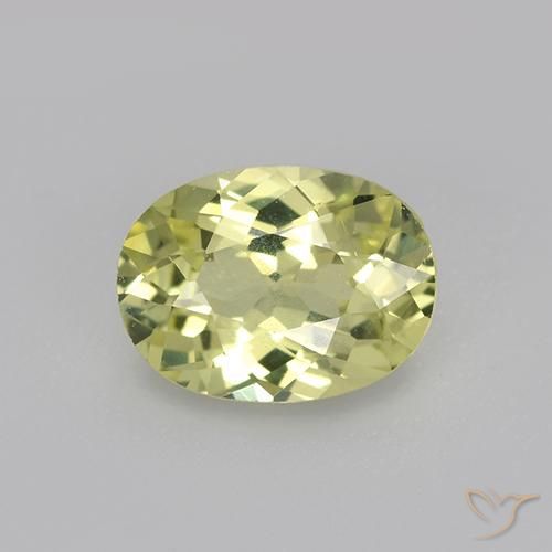 1.07ct 天然 ミディアムイエロー クリソベリル, 楕円形, VVS-VS