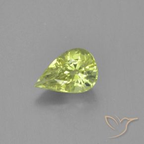 1.19ct 天然 ライトイエロー クリソベリル, 洋梨の形, VVS