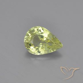 1.02ct 天然 ウォームアーシーグリーン クリソベリル, 洋梨の形, VVS