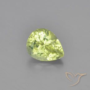 1.12ct 天然 ライトイエロー クリソベリル, 洋梨の形, VVS