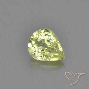 1.18ct 天然 黄みがかったグリーン クリソベリル, 洋梨の形, VVS