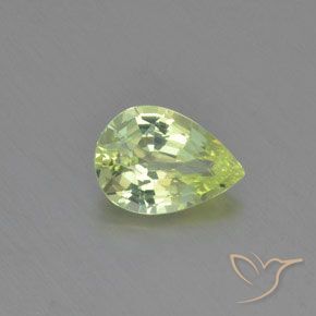 1.05ct 天然 ライムグリーン クリソベリル, 洋梨の形, VVS, Photo A
