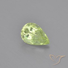 1.13ct 天然 ミディアムグリーン クリソベリル, 洋梨の形, VVS-VS, Photo A