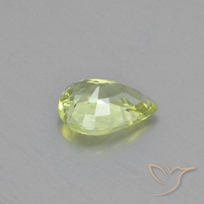 1.14カラットの天然薄いレモンイエロークリソベリル、洋梨の形、VVS