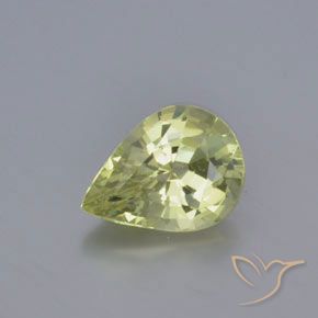 1.22ct 天然 薄いライムグリーン クリソベリル, 洋梨の形, VVS