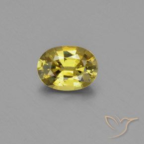 1.22ct 天然 ライトイエロー クリソベリル, 楕円形, VVS